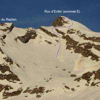 Roc d'Enfer sommet E, face SE
