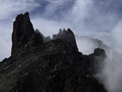 Aiguille d'Orny vue depuis l'aiguille d'Arpette Aiguille d'Orny vue depuis l'aiguille d'Arpette