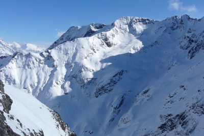 Pic du Mourre la Mine, Pointe des Moutières, col de Mal Cros, brèche de l'Homme Etroit