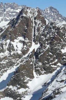 Grande Aiguille de la Bérarde, couloir S Grande Aiguille de la Bérarde, couloir S