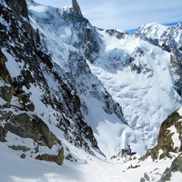 Couloir SW vu depuis la brèche Puiseux
