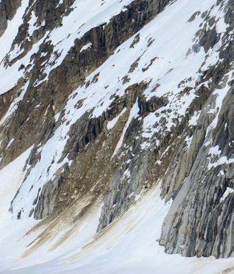 Il va falloir remonter ces pentes pour accéder au refuge