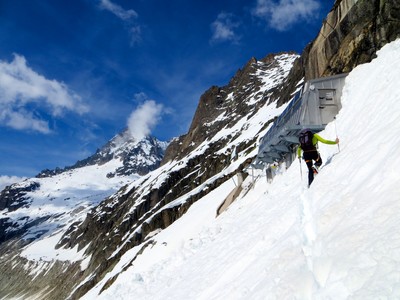 Accès au refuge de Leschaux