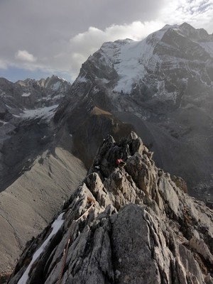 Vincent dans la traversée de l'Aiguille de la Vanoise