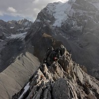 Vincent dans la traversée de l'Aiguille de la Vanoise