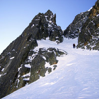 Pic de Gargantilla : Début du couloir Nord / Amagada