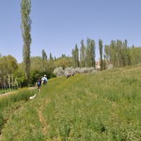 Juste avant aciksaray, longer le chemin détrempé par les champs cultivés