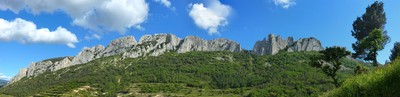 Panorama vers la chaîne de Gigondas