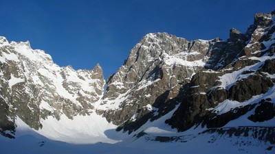 Sur le glacier face au col des Avalanches Sur le glacier face au col des Avalanches