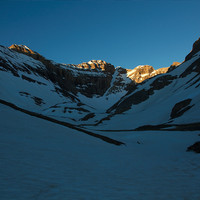 Vallon de la Ribereta, pico de las Coronas, Diagonale du pico d'Espouy