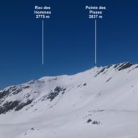 Pointe des pisses - vue depuis les pistes.