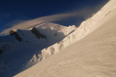 Prime luci sul Monte Bianco 4807m versante N
