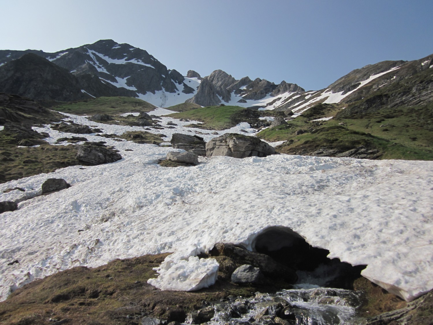 Couloir N de la dent de Soques, encore bon