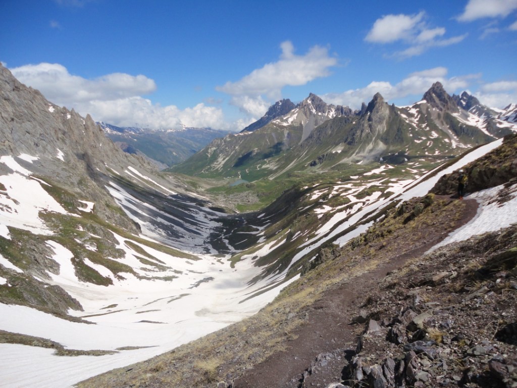 Vallon depuis le col de la Ponsonnière