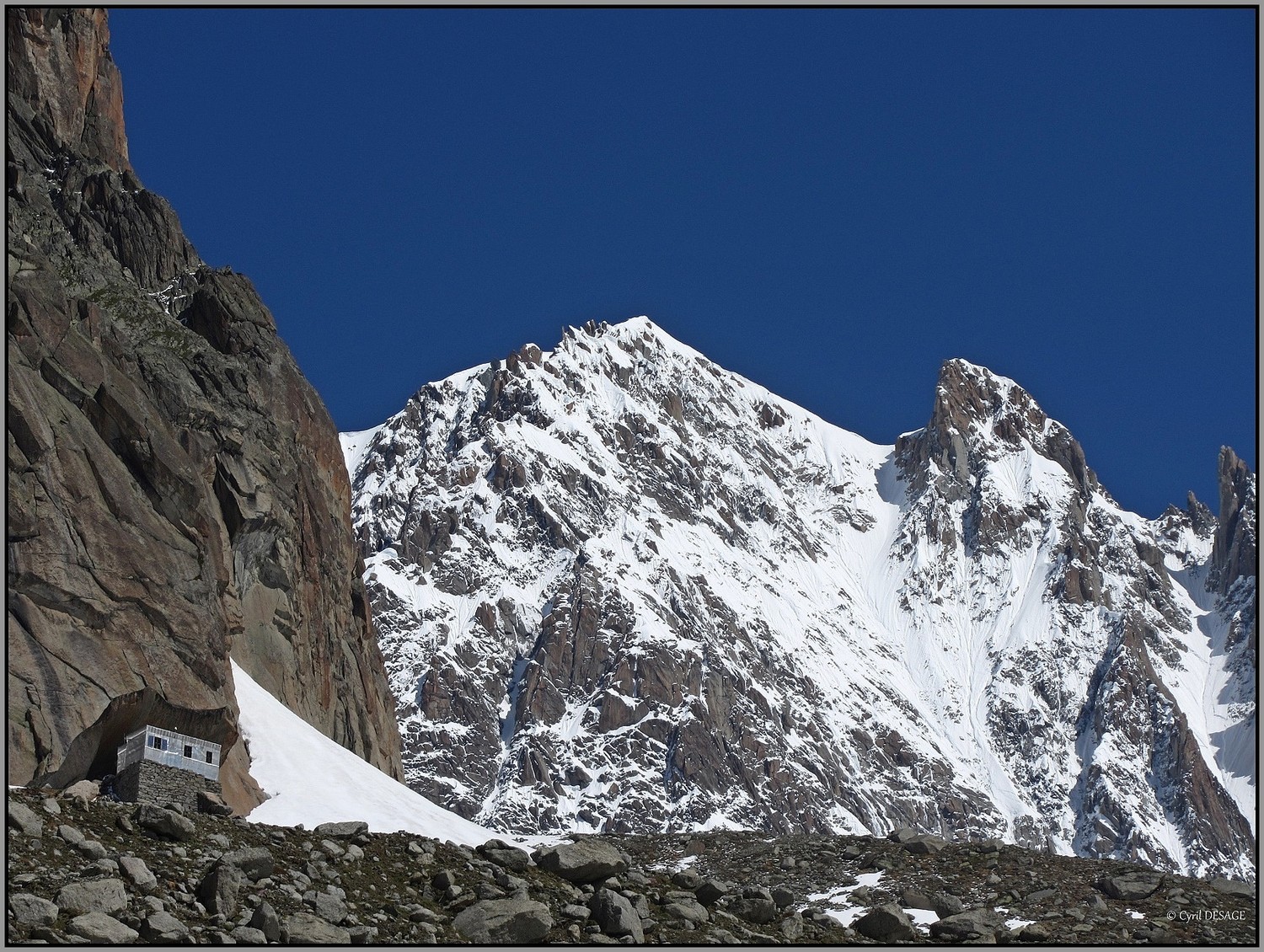 Le refuge historique, la Verte, le Whymper, le col Armand Charlet