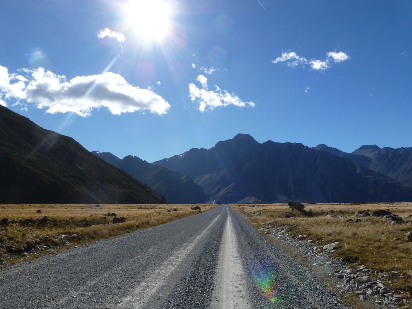 Tasman Valley Road menant au point de départ