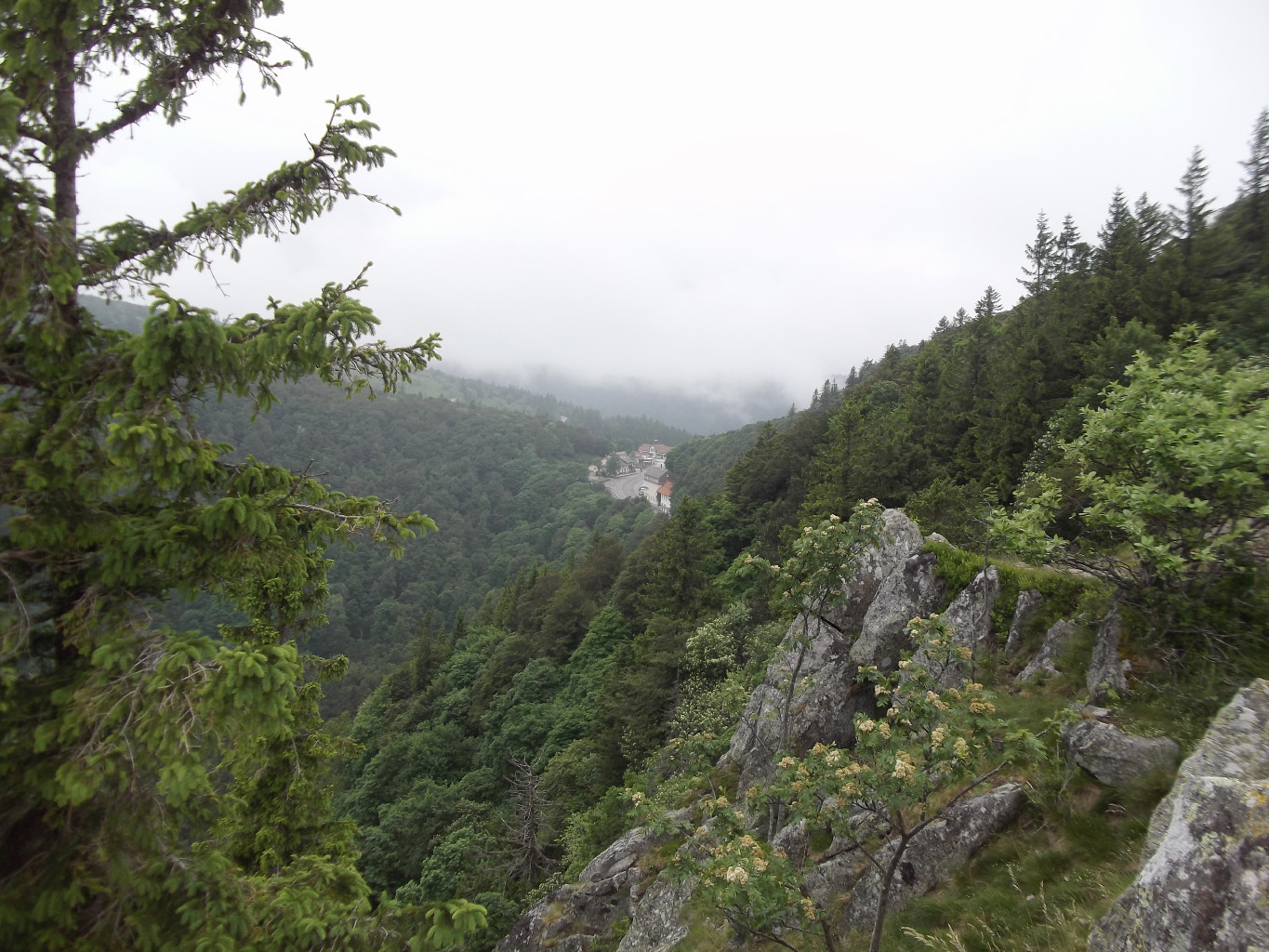 Vue sur le Col de la Schlucht depuis les Spitzenfels