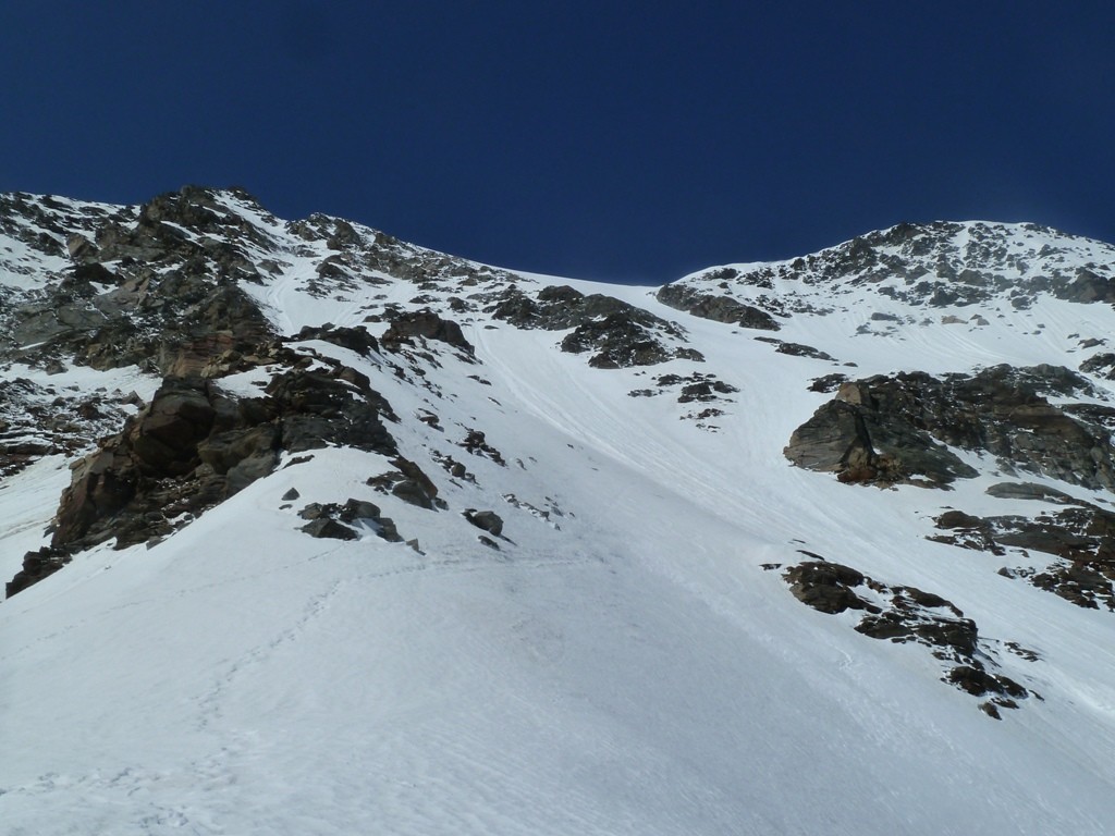 Condizioni attuali versante NE della Senggchuppa