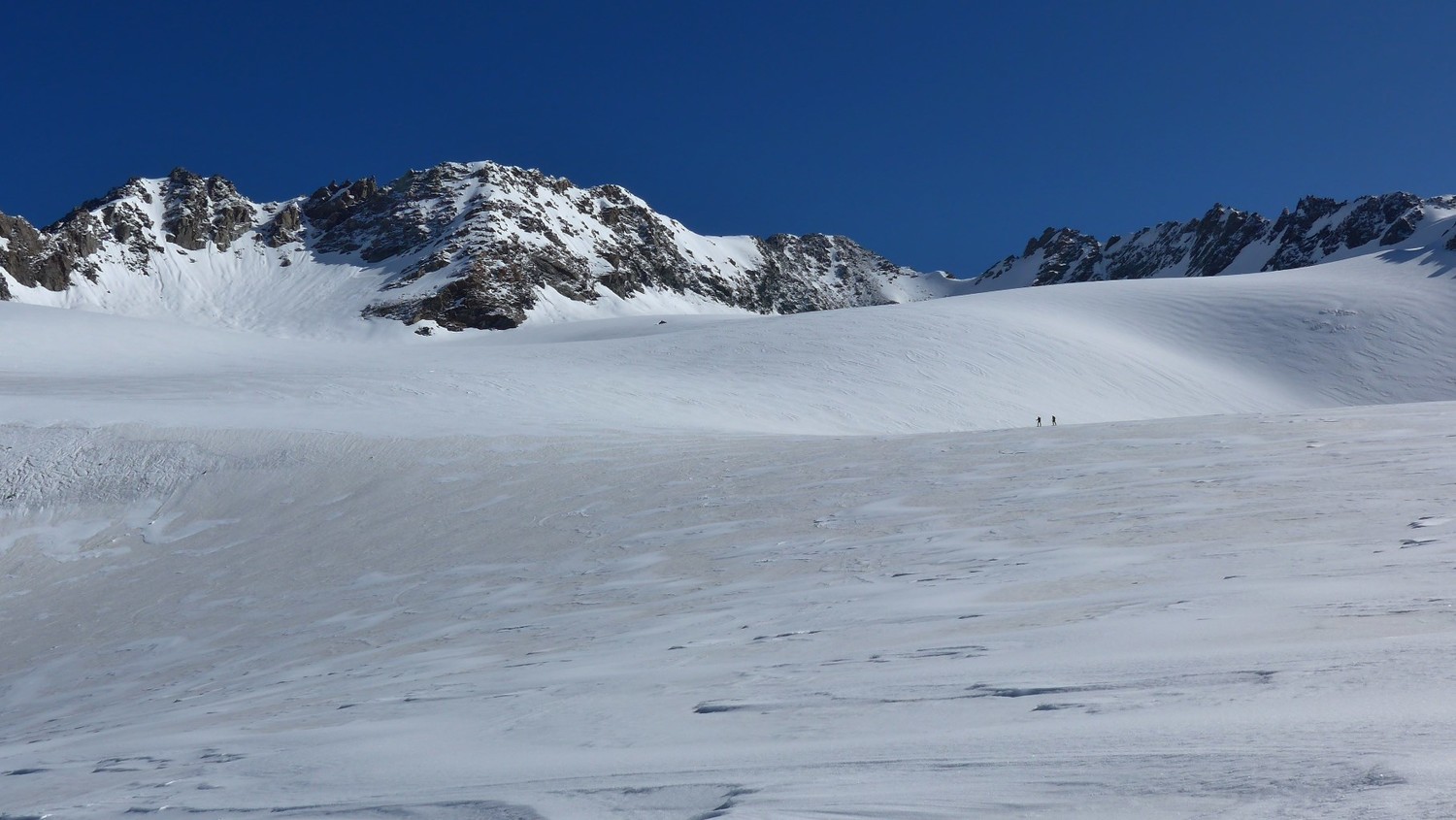Gébroulaz/Après le col de Thorens, Le glacier de Chavière