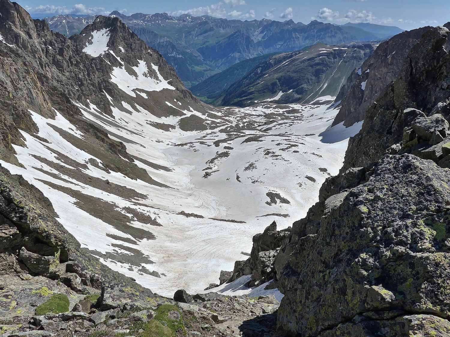 Descente dans le Vallon Sup.del Piz.