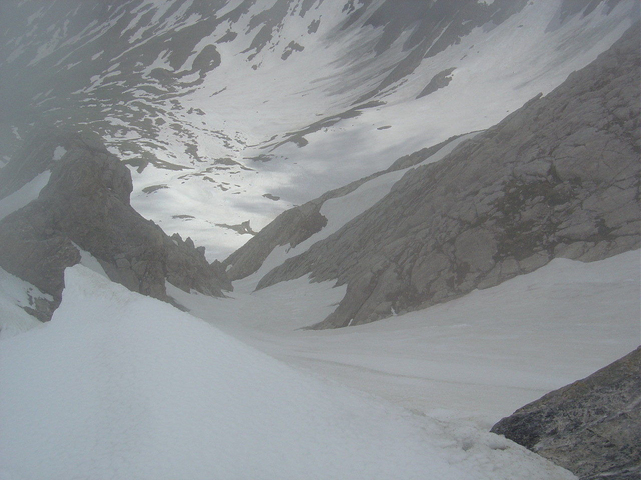 Vue du couloir S du sommet