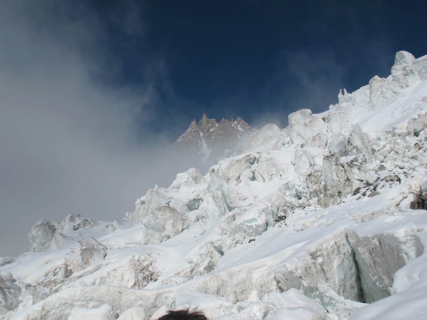 jonction avec l'Aiguille du Midi