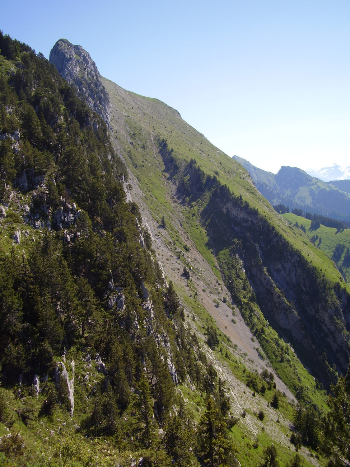 Aperçu de la descente : le couloir du Ferraillon