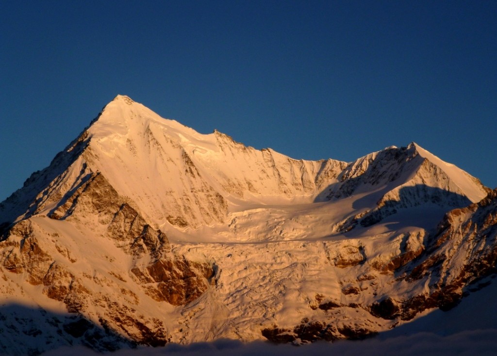 Weisshorn et Bishorn (face NE à droite)