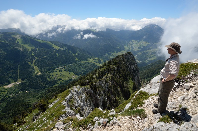 Sur l'arête de la Suiffière.