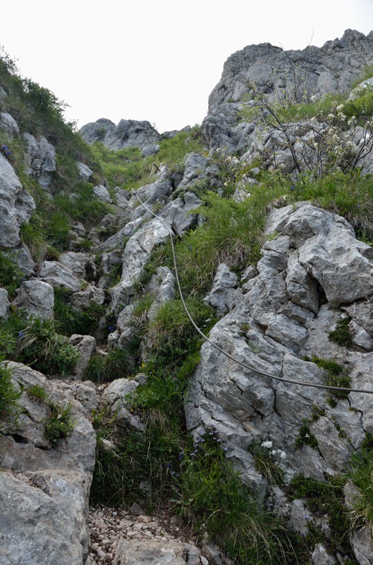 Passage escarpé du Racapé.