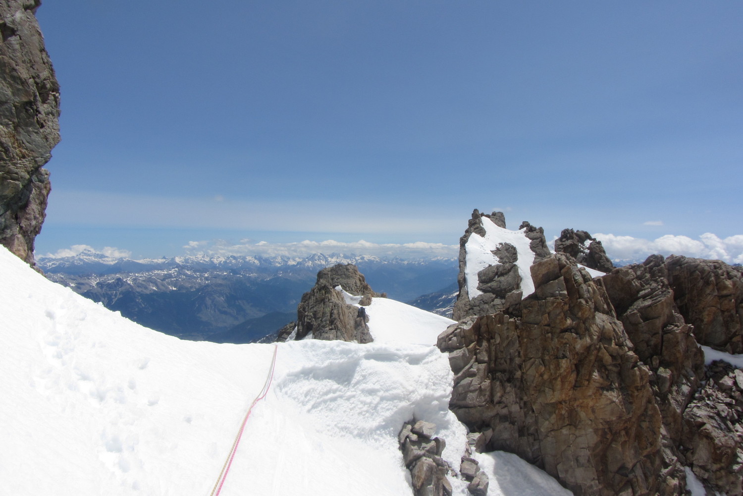 l'arête en neige sur la fin