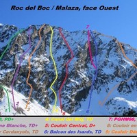 Roc del Boc / Malaza, face Ouest
