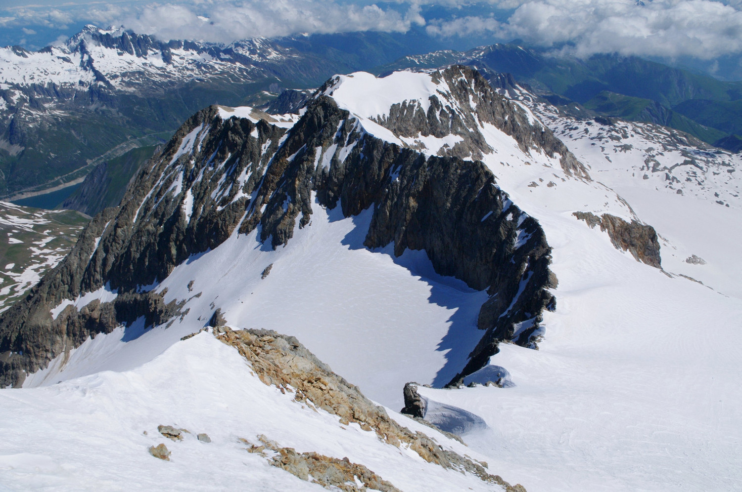 Crêtes N des Grandes Rousses depuis l'Etendard