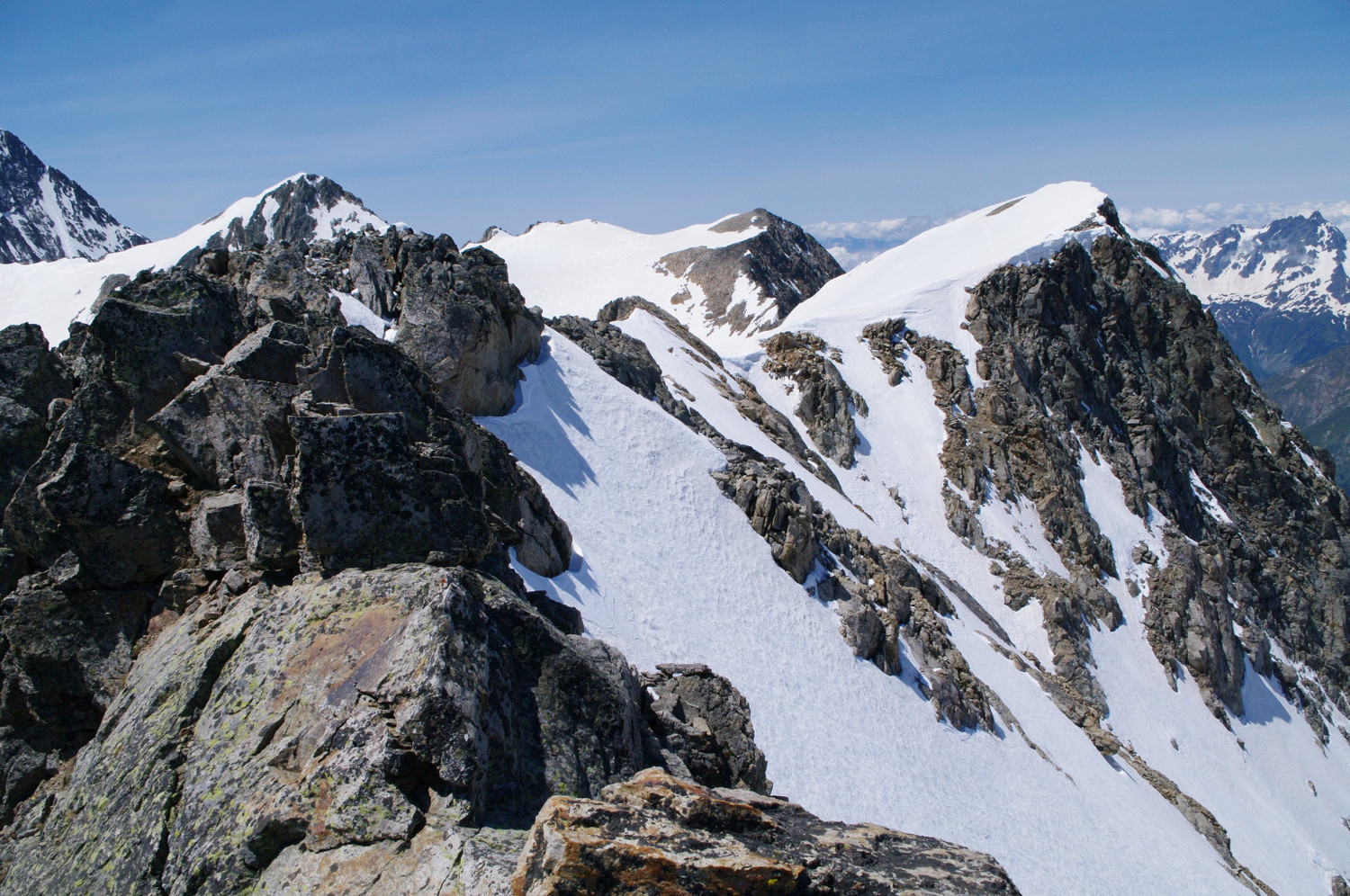 Dernière partie rocheuse pour la Cime Ouest
