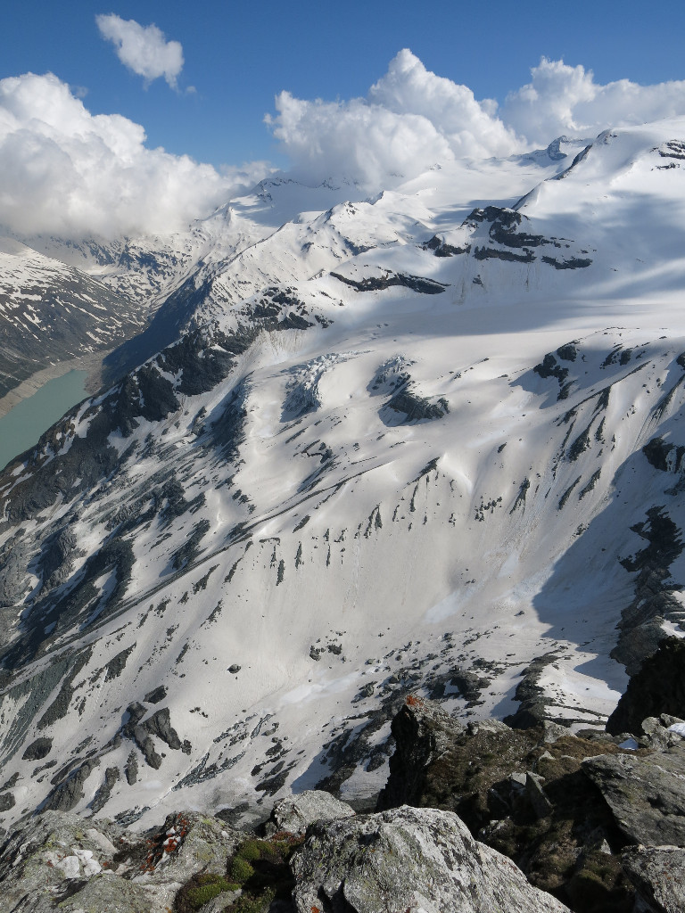 Partie frontale du glacier de l'Allalin