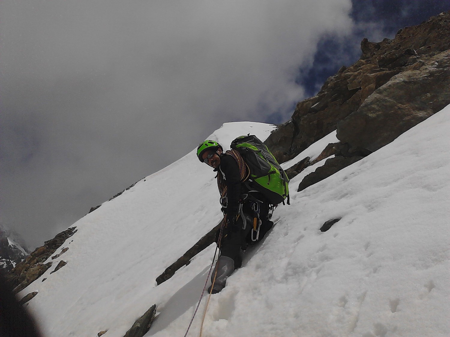 Sur l'arete finale avant le sommet