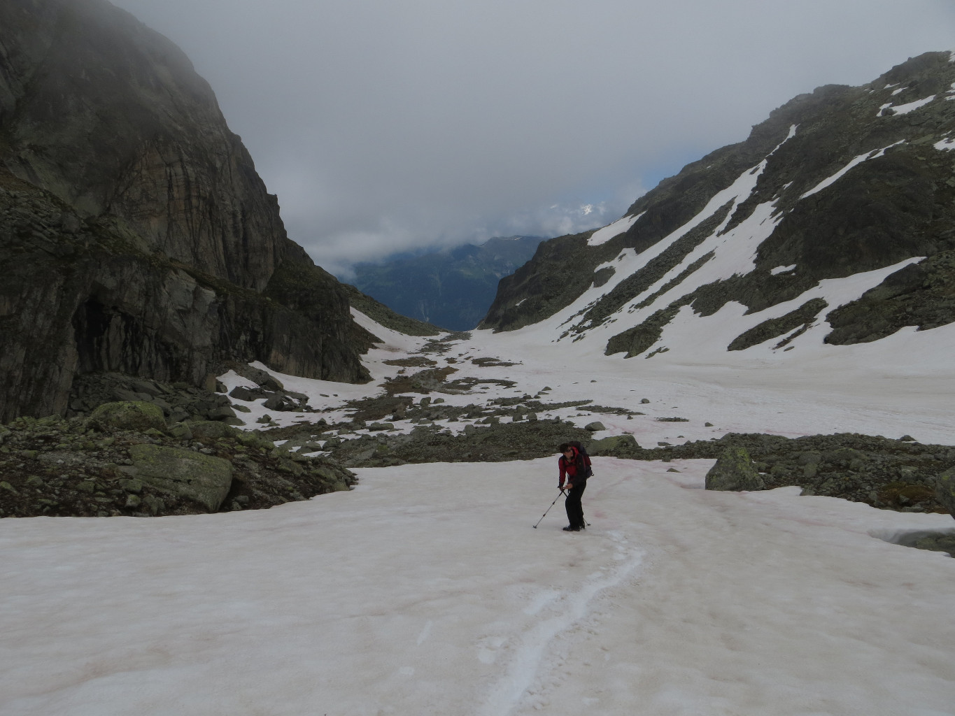 Toujours de la neige dans la Combe d'Orny