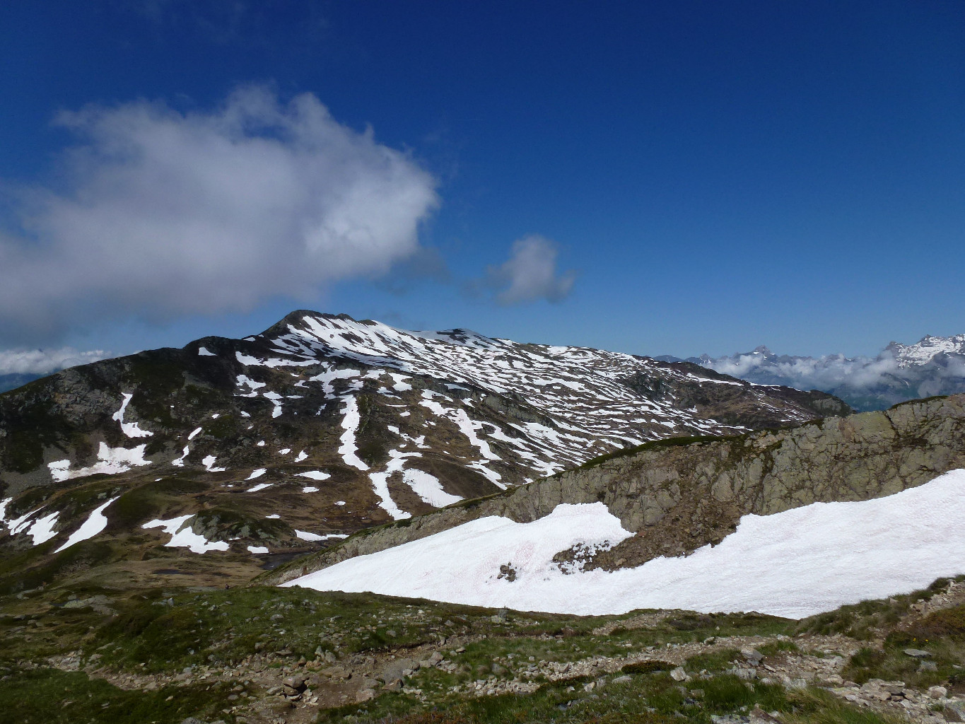 Aiguillette des Houches-Pte de Lapaz : tâches blanches