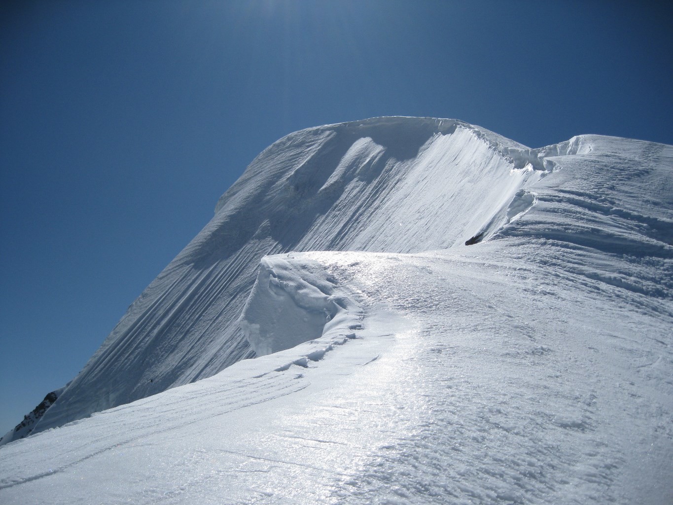 Fletschhorn, parte alta della parete nord