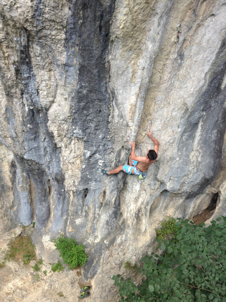 Moi dans "Plus dure sera la chute" 8a+