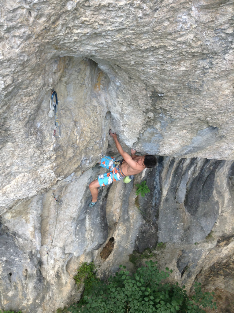 Moi dans "Plus dure sera la chute" 8a+