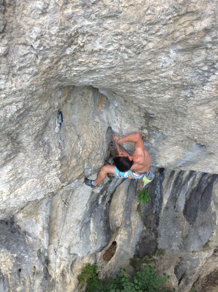 Moi dans "Plus dure sera la chute" 8a+