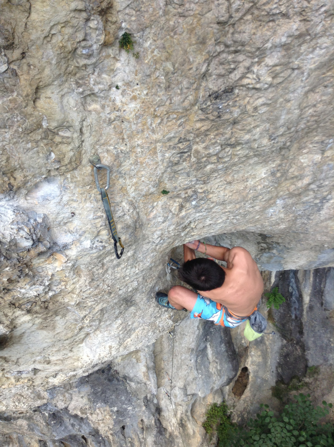 Moi dans "Plus dure sera la chute" 8a+