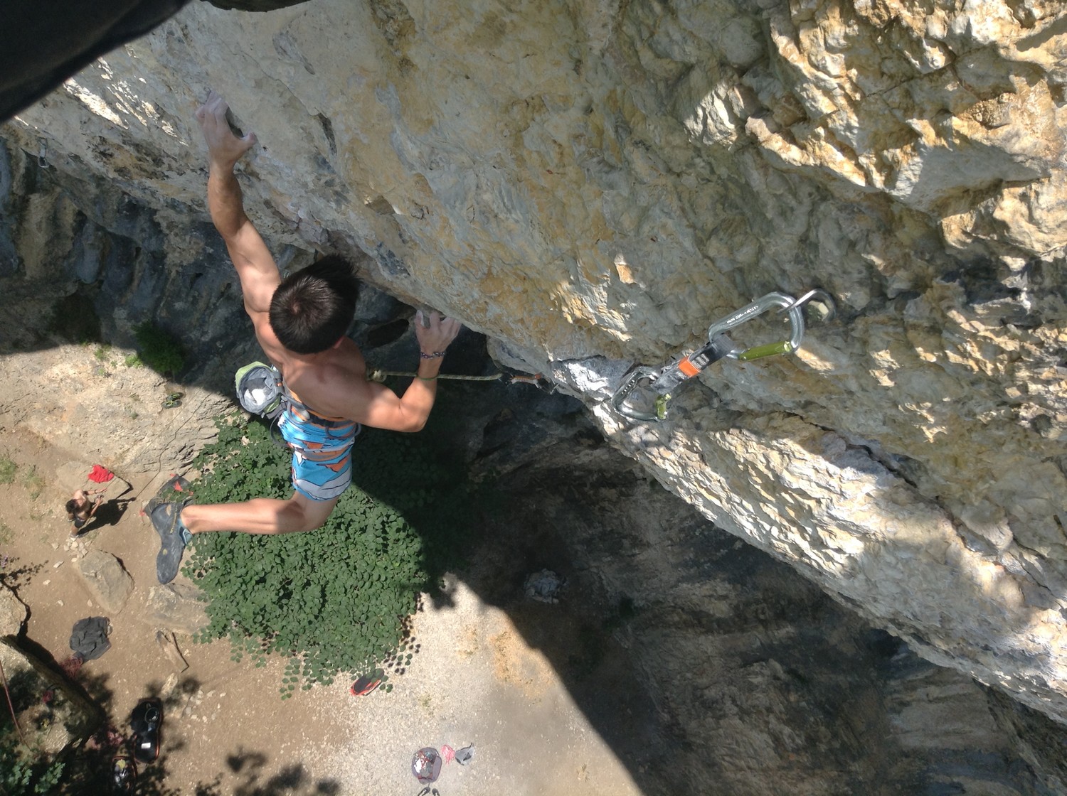 Moi dans "Plus dure sera la chute" 8a+