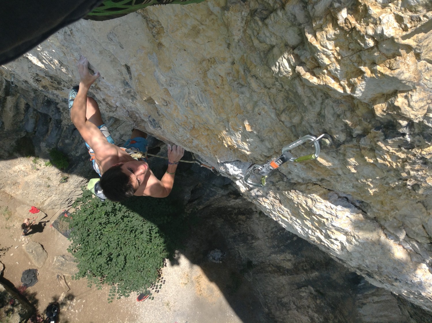 Moi dans "Plus dure sera la chute" 8a+