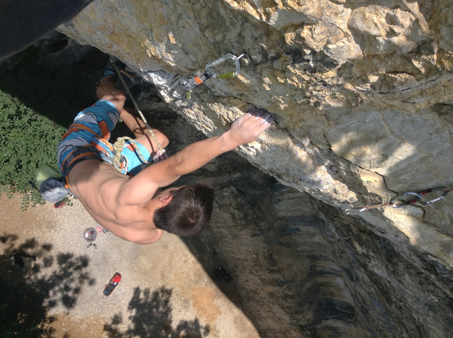 Moi dans "Plus dure sera la chute" 8a+
