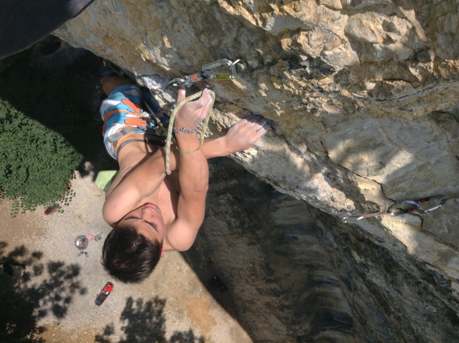 Moi dans "Plus dure sera la chute" 8a+
