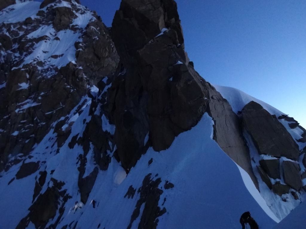 Mont Maudit - Arête Kuffner: contournement de l'Androsace