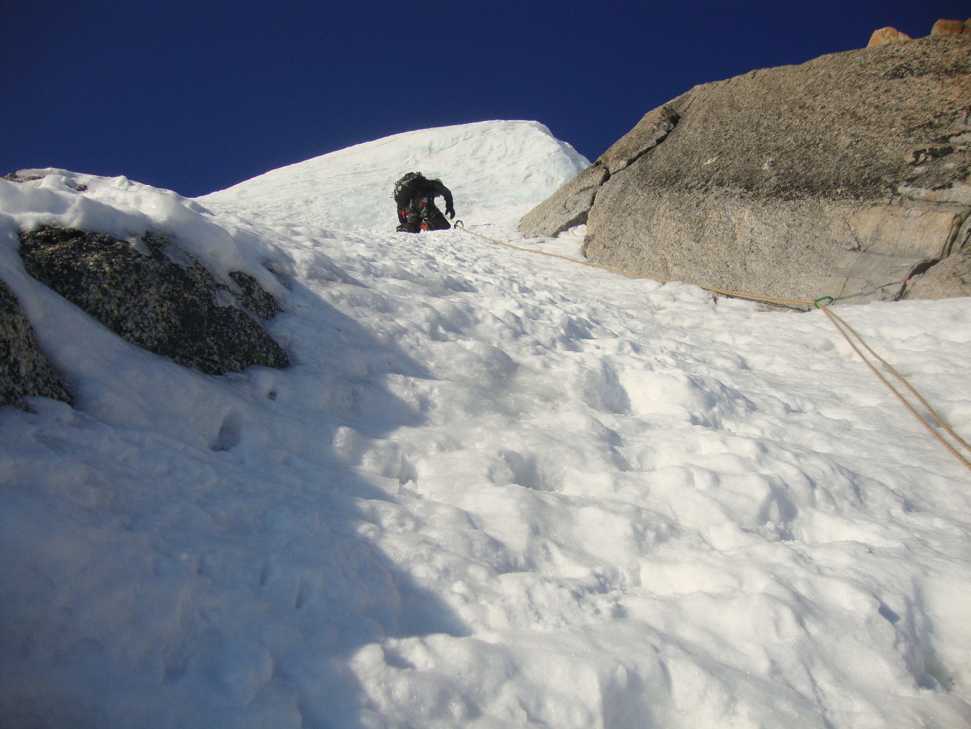 Montée chardonnet sortie goulotte