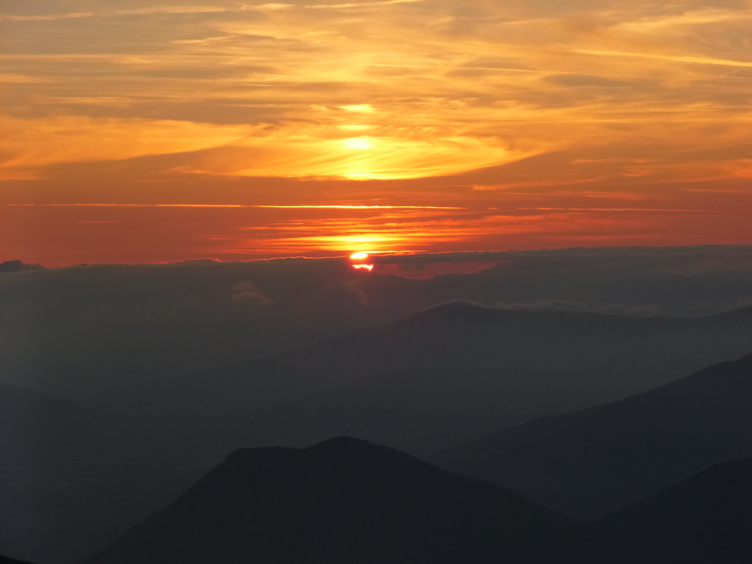 Couché de soleil sur le vercors